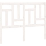 Maison Chic posteljno vzglavje - vzglavna omarica - nočna omarica belo 125,5x4x100 cm trdna borovina, (21706219) Cene