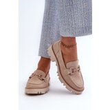 S. BARSKI Women's Beige Suede Moccasins with Ornament D&A | Shoptok.si