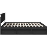  Konstrukcija postelje Črna 180 x 200 cm Masivno borovo les, (5000103143) | Shoptok.si
