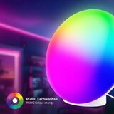 BRILO LED RGBIC prigušiva stona lampa TARA LED/6W/230V 3000-6500K bela + daljinski upravljač | Eponuda.com
