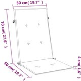 vidaXL Jastuci za stolice 6 kom prošarano plavi 120x50x4 cm od tkanine | shoptok.hr