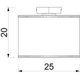  plafonska svetiljka arden 1xE27/15W/230V, prečnik 25 cm, crna | Eponuda.com