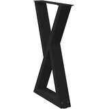  Noge za blagovaonski stol 2 kom Crne 60 x (72-73,3) cm Čelične | Eponuda.ba