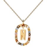  Ženska pd paola letter n zlatna ogrlica sa pozlatom 18k ( co01-273-u ) Cene