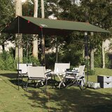 vidaXL Ponjava za kampiranje olivno zelena 366x306 cm vodoodporna | Shoptok.si
