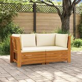  Set vanjskih sofa s jastukom 2 Komad Smeđa Čvrsto drvo akacije | shoptok.hr