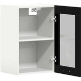 Viseći stakleni ormarić crni hrast 40x31x60 cm inženjerski drvo | shoptok.hr