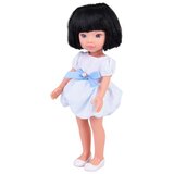  Prekrasna lutka djevojčica s crnom kratkom kosom u bijeloj haljini 33 cm ZA5850 | shoptok.hr