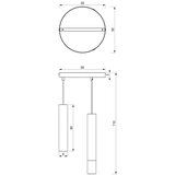  Luster na sajli RAITO 3xGU10/8W/230V mesing | Eponuda.com