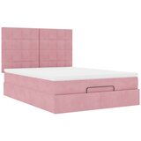  Otomanski krevet s madracima ružičasti 140x200 cm baršun | shoptok.hr