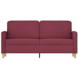  Kavč dvosed vinsko rdeč 140 cm blago | Shoptok.si