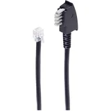 faks priključni kabel [1x moški konektor tae-n - 1x RJ12 vtič 6p6c] 6 m črna, (20411165)