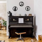 Wallity Set zidnih dekoracija Just Music-295, 25 cm, 1 mm, 3 komada, Crna Cene