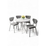 Hanah home Set trpezarijskog stola i stolica (5 delova) Agnes White Grey | Eponuda.com
