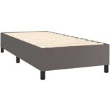  Box spring postelja z vzmetnico siva 90x200 cm umetno usnje, (20899874) | Shoptok.si