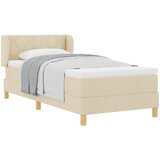 Krevet s opruga kutije s uzglavljem Krema 90 x 190 cm tkanina | shoptok.hr