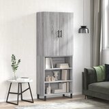 The Living Store Visoka komoda siva sonoma 69,5x34x180 cm inženirski les - Visoka Omara, (21837409) | Shoptok.si