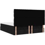 vidaXL Otomanski posteljni okvir z vzmetnicami črn 160x200 cm blago | Shoptok.si