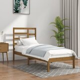 vidaXL posteljni okvir medeno rjav iz trdnega lesa 100x200 cm Cene