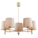  Argon 2105 - Luster na stalku PONTE 5xE27/15W/230V mesing/bež | Eponuda.com