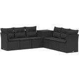  Set sofe 7 kom. Crna 234 x 234 x 85 cm Poli Rattan i čelik | shoptok.hr