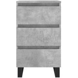  Noćni ormarići 2 kom boja betona 40x35x69 cm konstruirano drvo | shoptok.hr