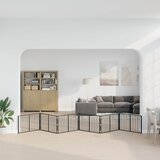  Vrata za pse 6 pcs Crna 100 x 60 cm Cinkani čelik | Eponuda.ba