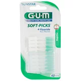 GUM Soft-Picks +Fluoride dentalni zobotrebci regular 40 kos