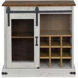  Komoda HALDEN s kliznim vratima bijela 80x40x80 cm puno drvo | Eponuda.com