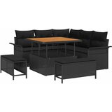  Sjedeća garnitura za vrt 8 kom. Crna poliratan 187,5 x 187,5 x 85 cm | Shoptok.si