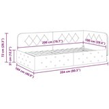  Kutni okvir kreveta s uzglavljem Žuta 100 x 200 cm Baršun | shoptok.hr