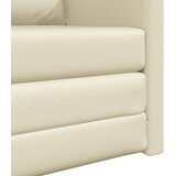 vidaXL Fotelja na razvlačenje 2-u-1 Krem 74x77x81 cm Veštačka koža | shoptok.hr