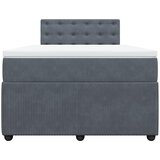 Box spring krevet s madracem tamnosivi 120 x 200 cm baršunasti | shoptok.hr