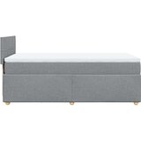 vidaXL Okvir kreveta s oprugama i madrac svjetlosivi 80x200cm tkanina | shoptok.hr