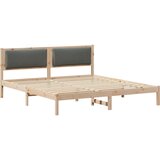  Krevetna konstrukcija s uzglavljem Tamno siva 180 x 200 cm | Shoptok.si