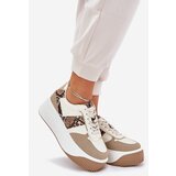 Boto Womens Sneakers On Chunky Platform Animal Print Beige Telanila | Shoptok.si