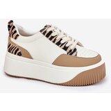 Boto Women's Sneakers on Massive Platform Zebra Beige Tamorniel | Shoptok.si