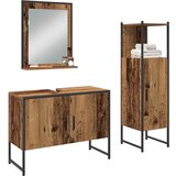  Set namještaja za kupaonicu 3 kom. Smeđa 33 x 33 x 113.5 cm | Shoptok.si