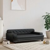  Krevet za pse crni 90 x 53 x 30 cm od umjetne kože | shoptok.hr