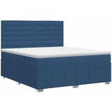  Boxspring krevet s madracem Plava 160 x 200 cm Tkanina Slike