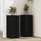 vidaXL Stalci za biljke 2 kom Crni hrast 30x30x70 cm obrađeno drvo | shoptok.hr