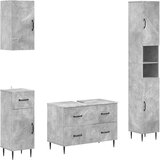  Set kupaonskih ormara od 4 dijela HAARLEM Betonska siva | shoptok.hr