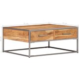  Klubska mizica 75x75x35 cm trden akacijev les | Shoptok.si