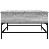 vidaXL Klubska mizica siva sonoma 80x80x45 cm inž. les in kovina | Shoptok.si