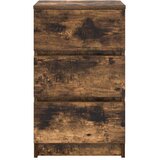  Noćni ormarići s 3 ladice 2 kom dimljeni hrast 39x35x65 cm | shoptok.hr