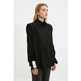 Trendyol X Sagaza Studio Black Ruffle Detailed Poplin Shirt | ePonuda.com