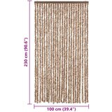  Zastor protiv muha bež-tamnosmeđi 100 x 230 cm od šenila | shoptok.hr