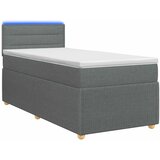  Boxspring krevet s madracem Tamnosiva 100 x 200 cm Tkanina - Tamnosiva 100 x 200 cm Dizajn linija | shoptok.hr