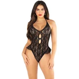 leg avenue - body with bow & ruffles black one size