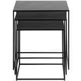 Unique Furniture Črne kovinske mizice v kompletu 3 ks 50x50 cm Pebble – | Shoptok.si